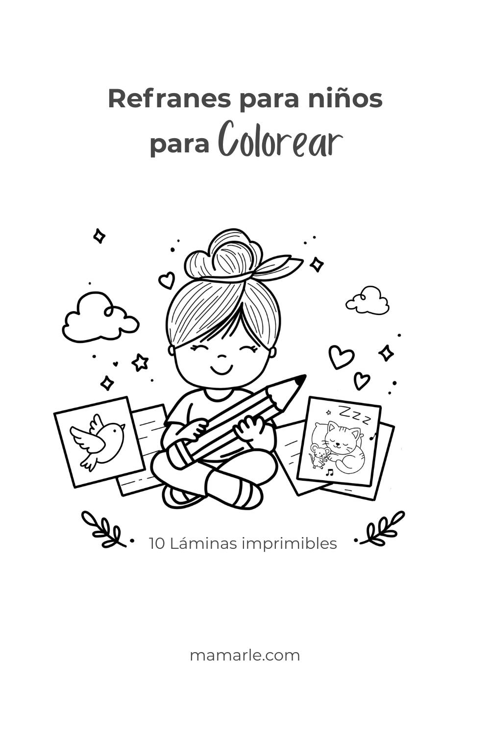 refranes para niños para colorear pdf imprimible