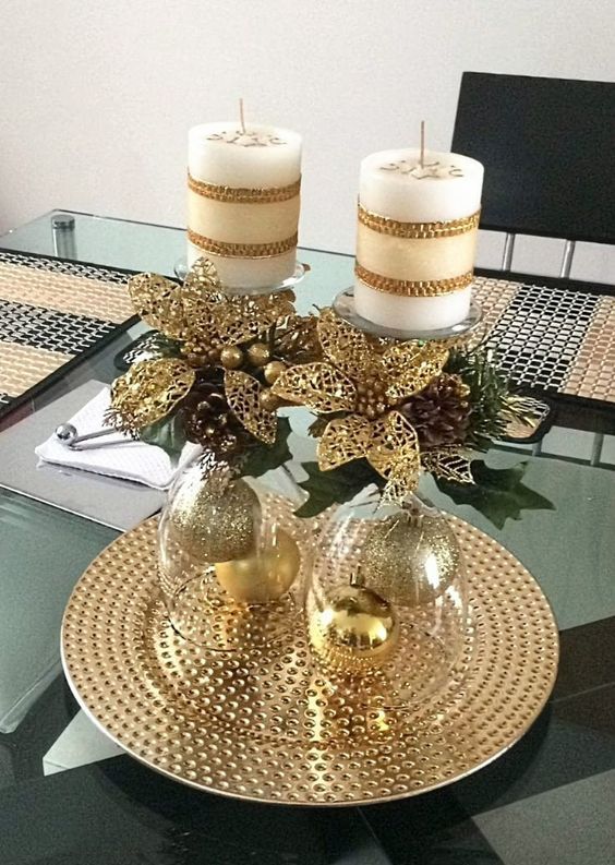Centros de mesa de navidad originales con copas