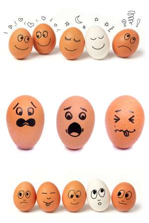 Caras de huevos de pascua para dibujar