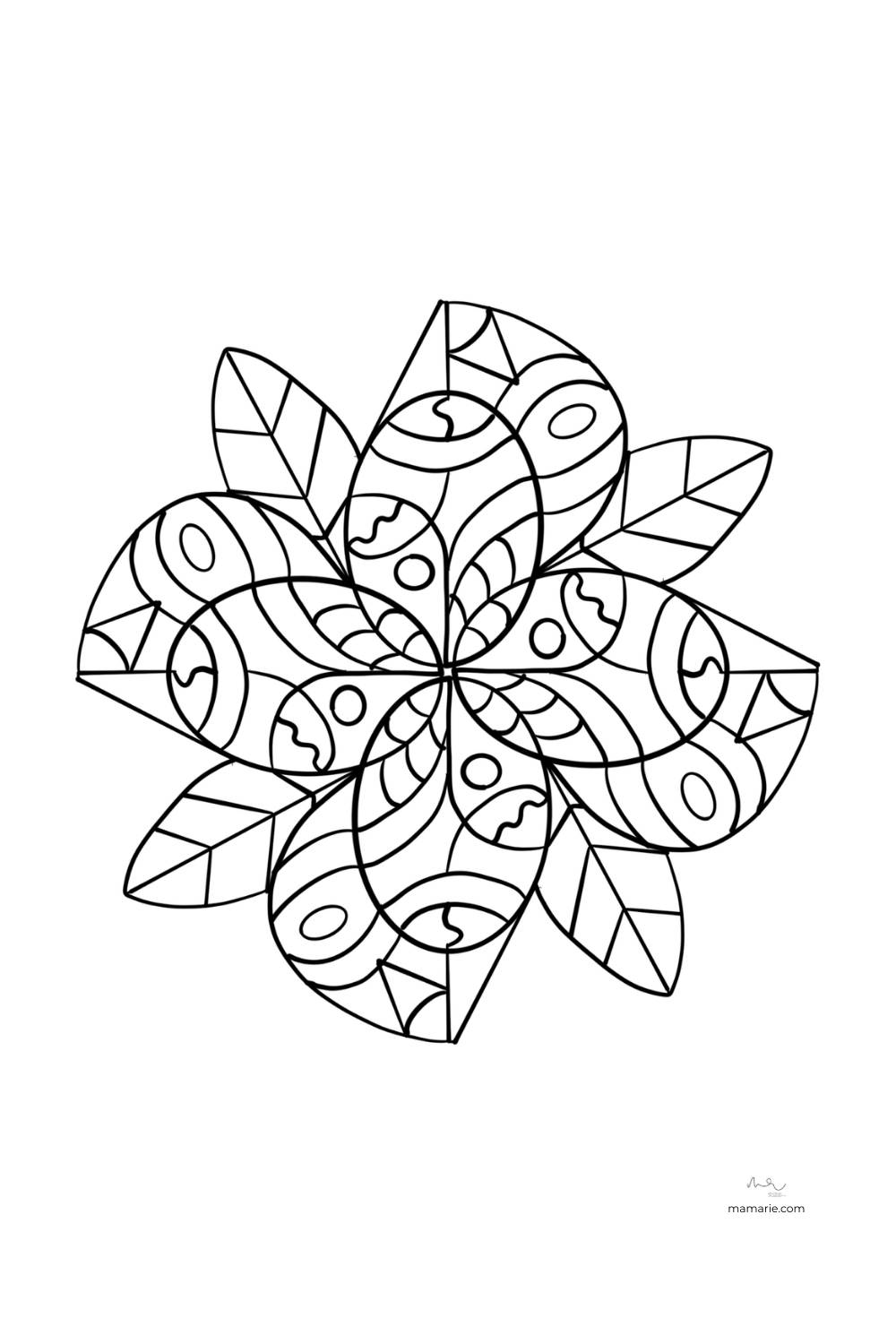 flor de pascua dibujo para colorear
