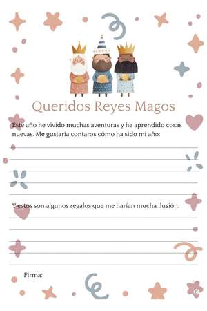 cartas para Reyes Magos para imprimir