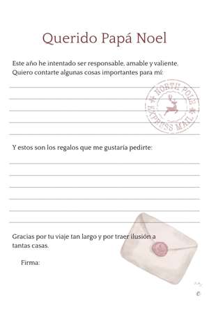 Escribir carta a papá noel