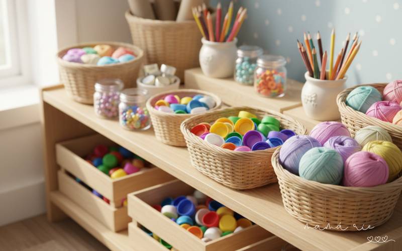 Materiales reciclados para actividades creativas infantiles